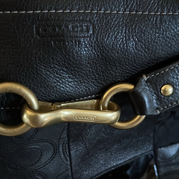 Coach Hamptons Patchwork Carryall Black Leather Gold Hardware Tote - Picture 16 of 17